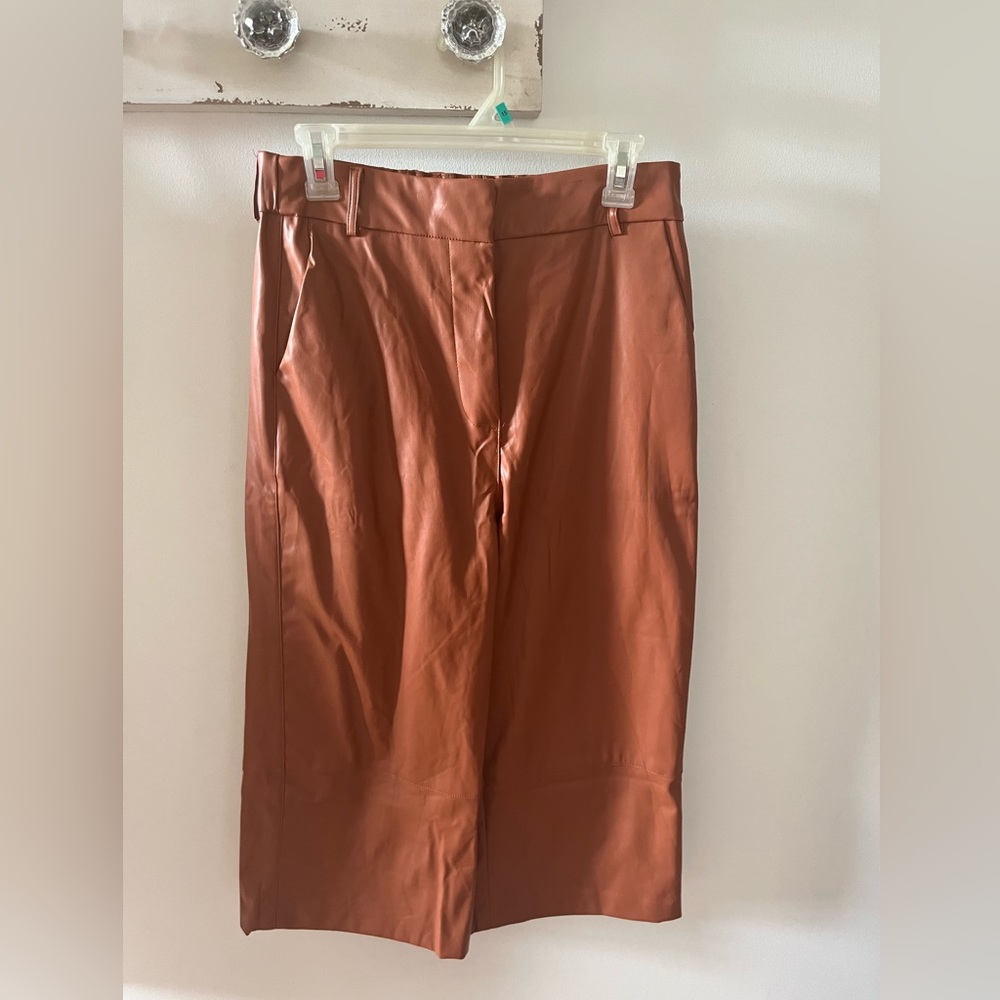 Hyfve faux leather cropped pants. Size large